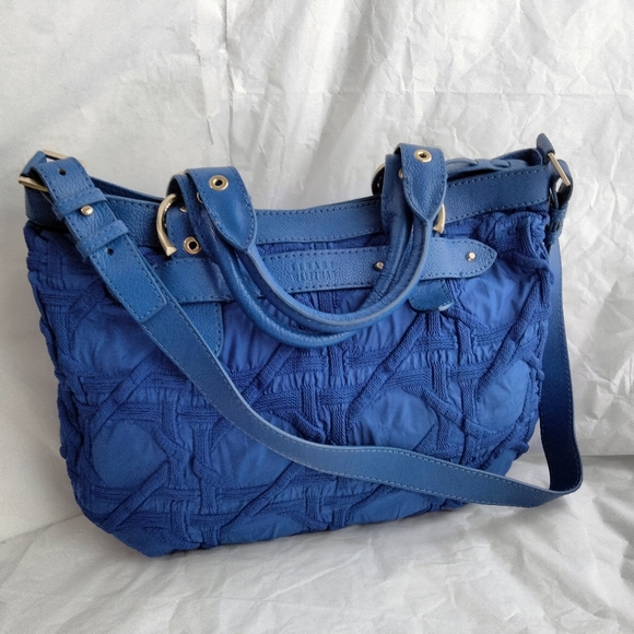 Stuart weitzman  blue leather and embroidered  hobo luxury bag - Picture 15 of 16